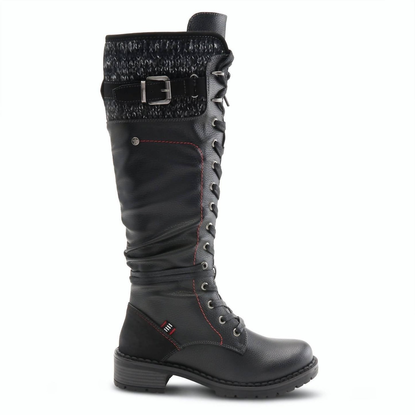 Spring Step Shoes - Chilly Knit Cuff Vegan Boot