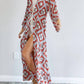 Davi & Dani - Printed Long Sleeve Loose Kimono