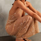 Adriana Degreas - Sequins Plunge-Neck Long Dress