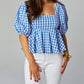 Buddylove - Alana Puff Sleeve Peplum Top