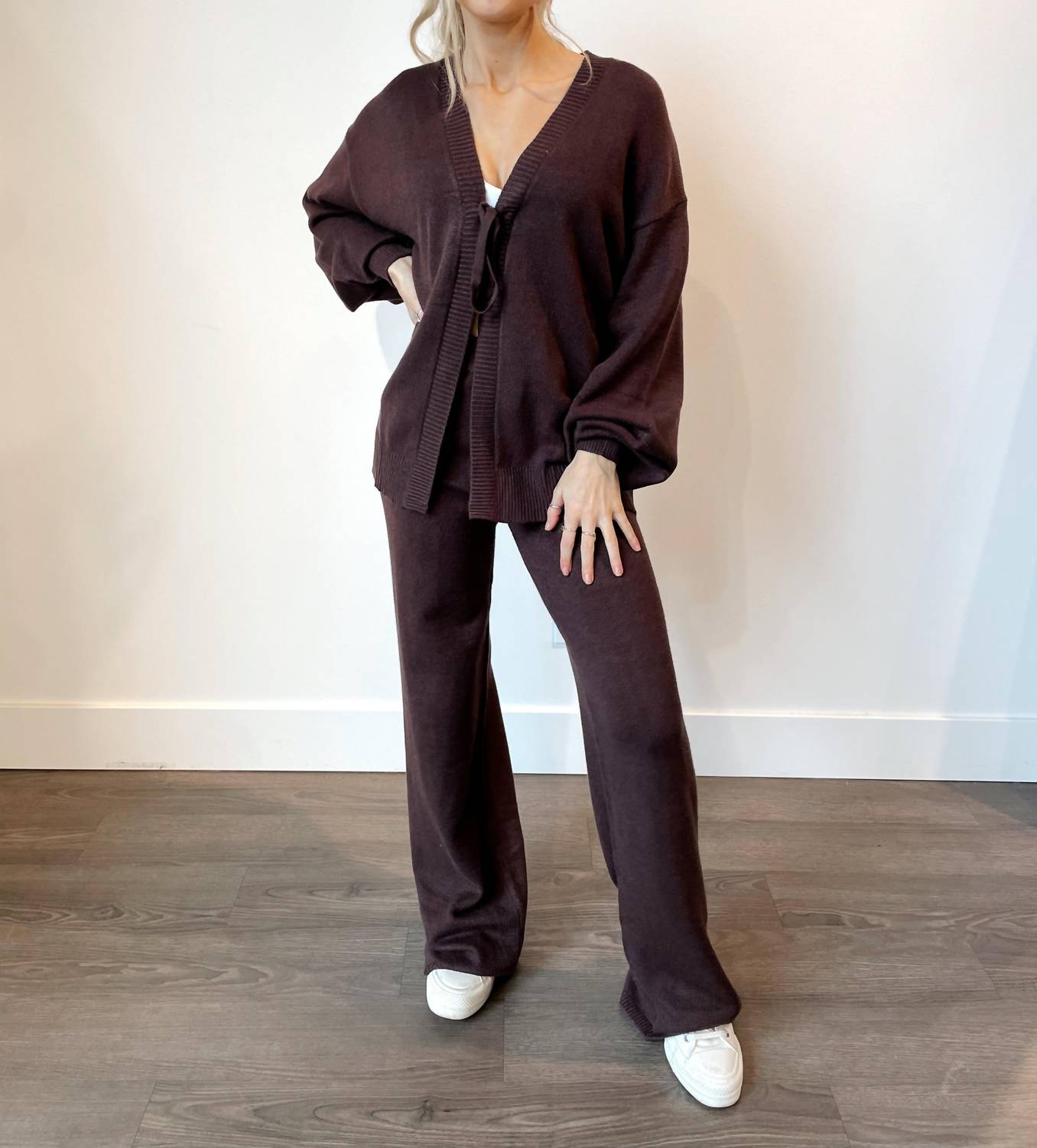Mimosa - Sena Luxe Knit Self-tie Cardigan & Pant