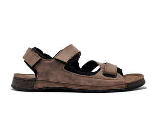 Wasak - Sandálias de couro Heath masculinas com velcro