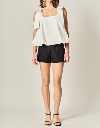 English Factory - Caryn Bow Shoulder Top