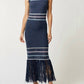 Lalavon - Striped Knit Maxi Dress