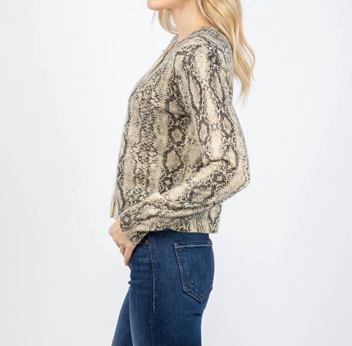 Frame - Cashmere Snake Cardigan