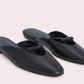 By Far - Women's Finn Leather Bow Ballerina Mules