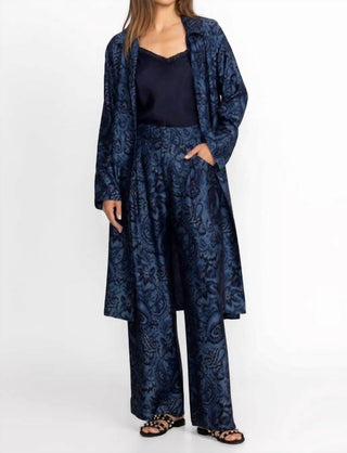 Johnny Was - CALÇA COM PLISSA DE PERNA LARGA