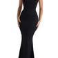 HOUSE OF CB Olivette Corset Maxi Dress in Black  Size Large