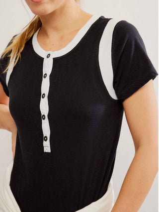 Free People - Camiseta Henley Home Run