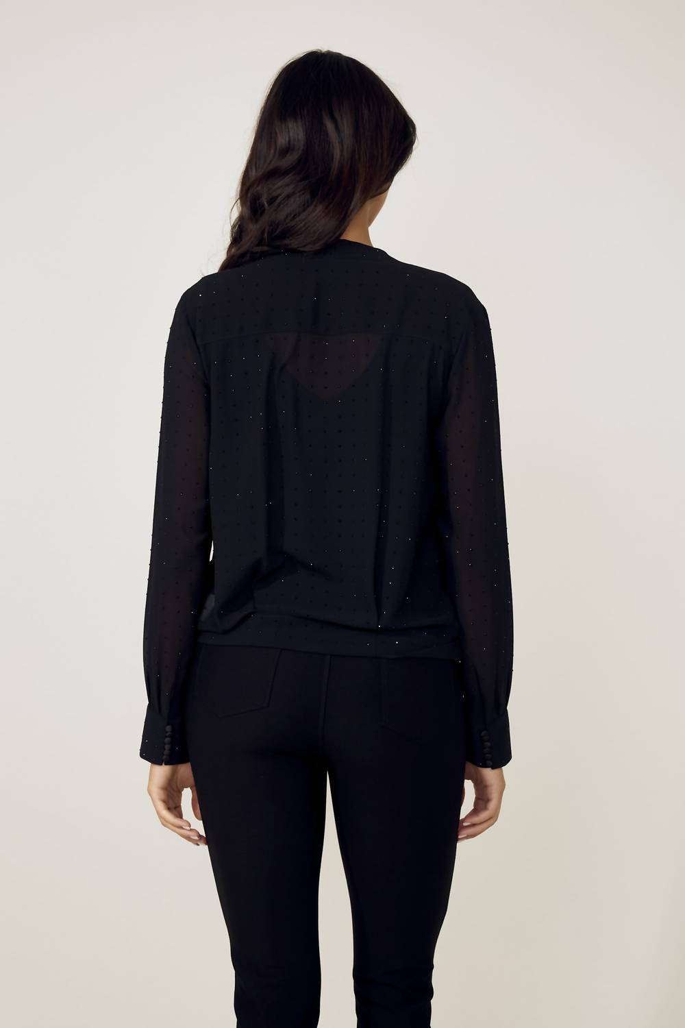 Frank Lyman - Bejweled V-neck Woven Blouse