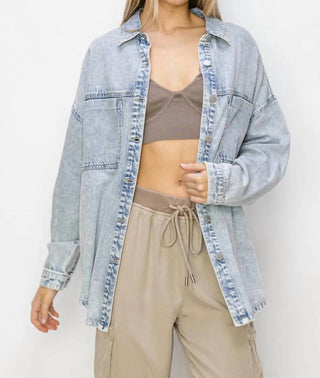 Trendsi - Risen Button Up Long Sleeve Shacket