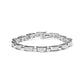 14K White Gold 3.0 Cttw Invisible Set Princess Cut Diamond Link and Buckle 7.25" Tennis Bracelet (I-J Color, I1-I2 Clarity)