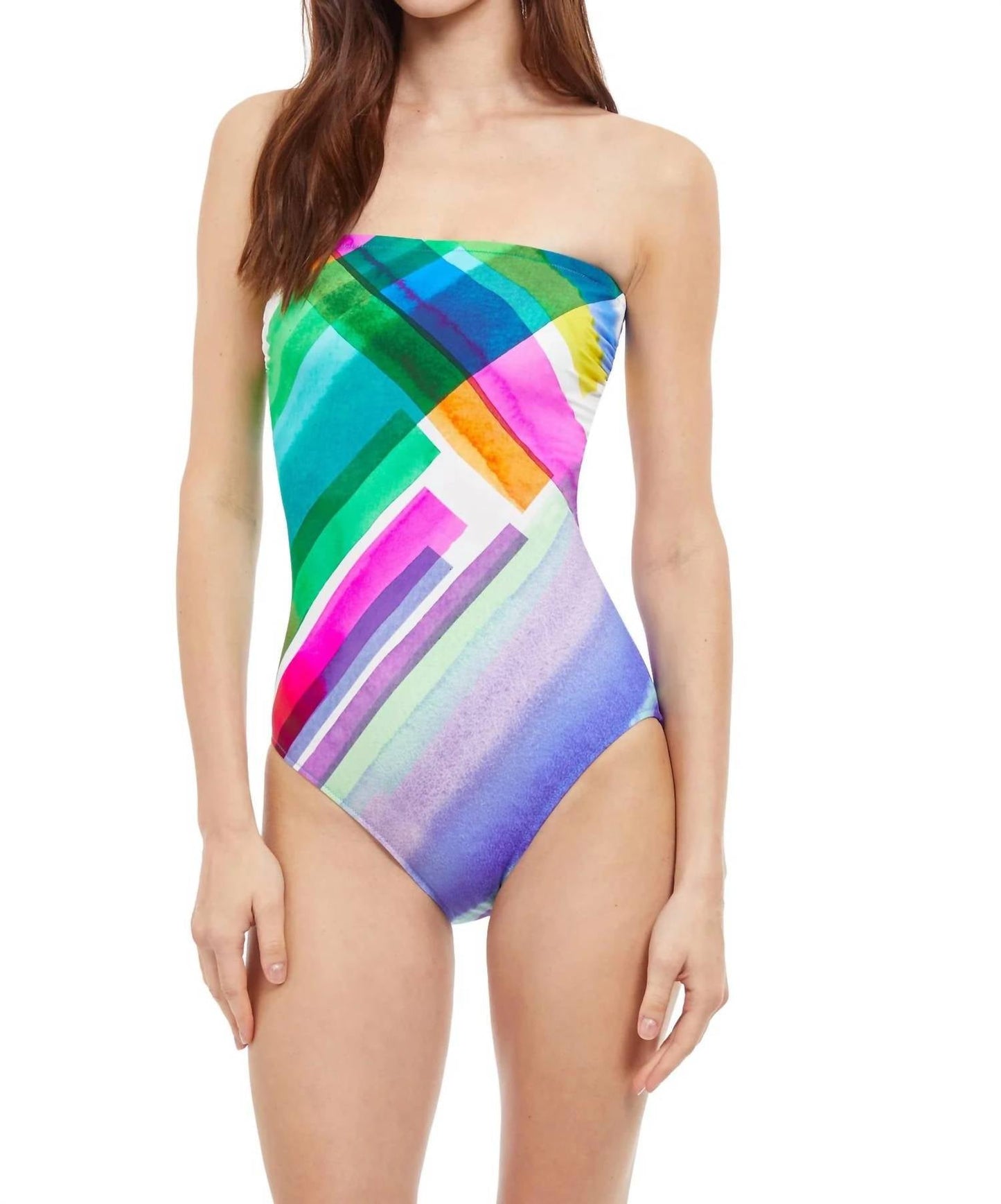 Gottex - Diagonal Dreams Bandeau One Piece Swimwear