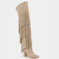 Dantelle Apparel - Women's Fringe Leather Tall Vespa Boots