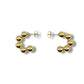 Jagged Halo Jewelry - Women's Orbit Bead Hoop Earrings