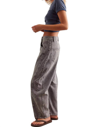 Free People - Calça Jeans Barril Boa Sorte