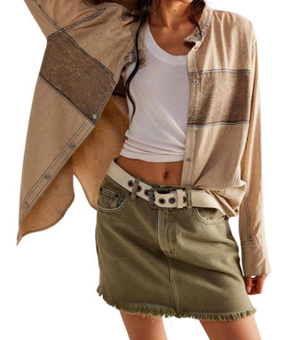 Camisa Moto Color Block da Free People