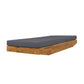 Acacia Wood Chaise Lounge with Cushion - Teak Finish