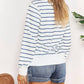 Double Take - Striped Long Sleeve Round Neck Top