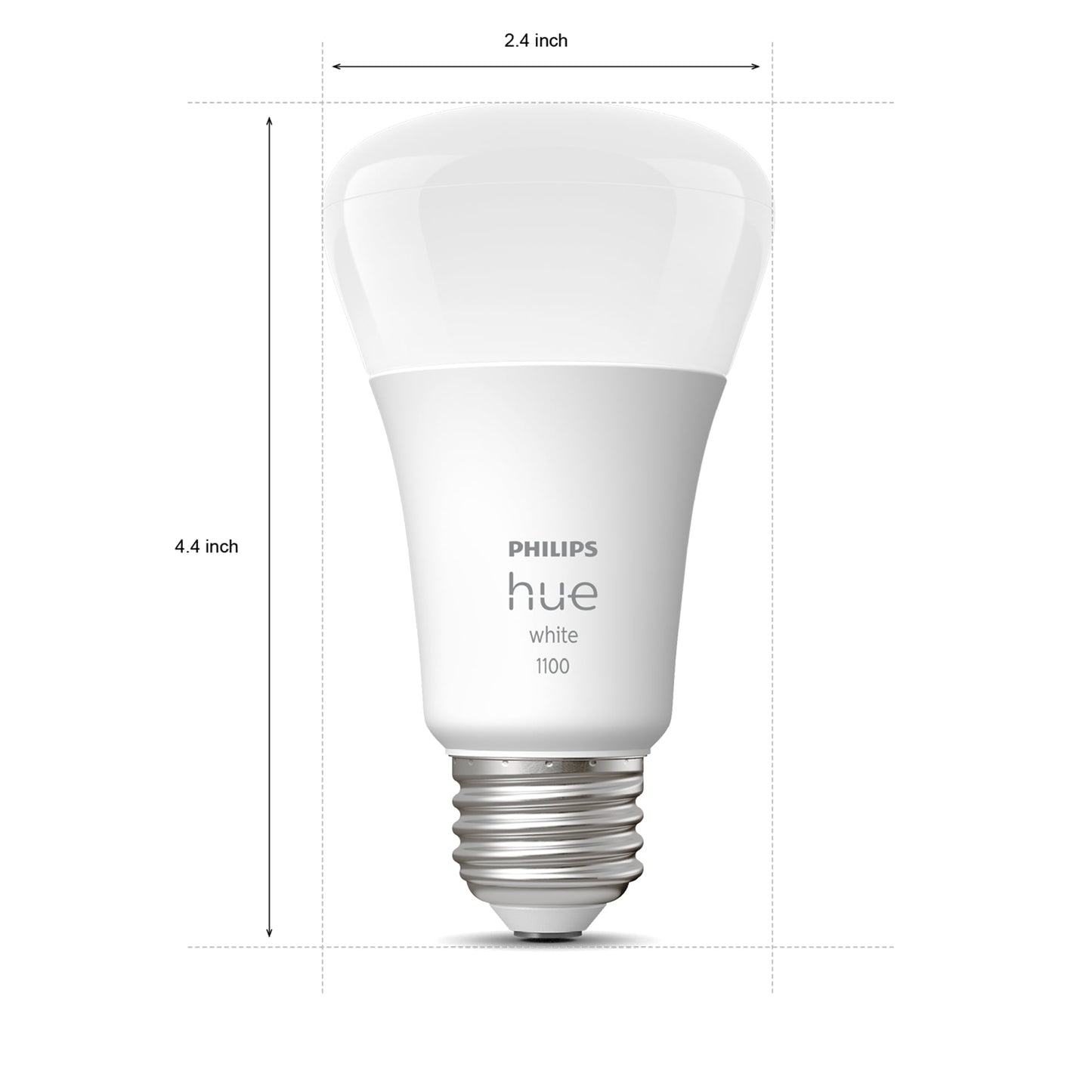 Philips - Lâmpada LED inteligente Hue A19 Bluetooth 75 W, branca, tamanho único