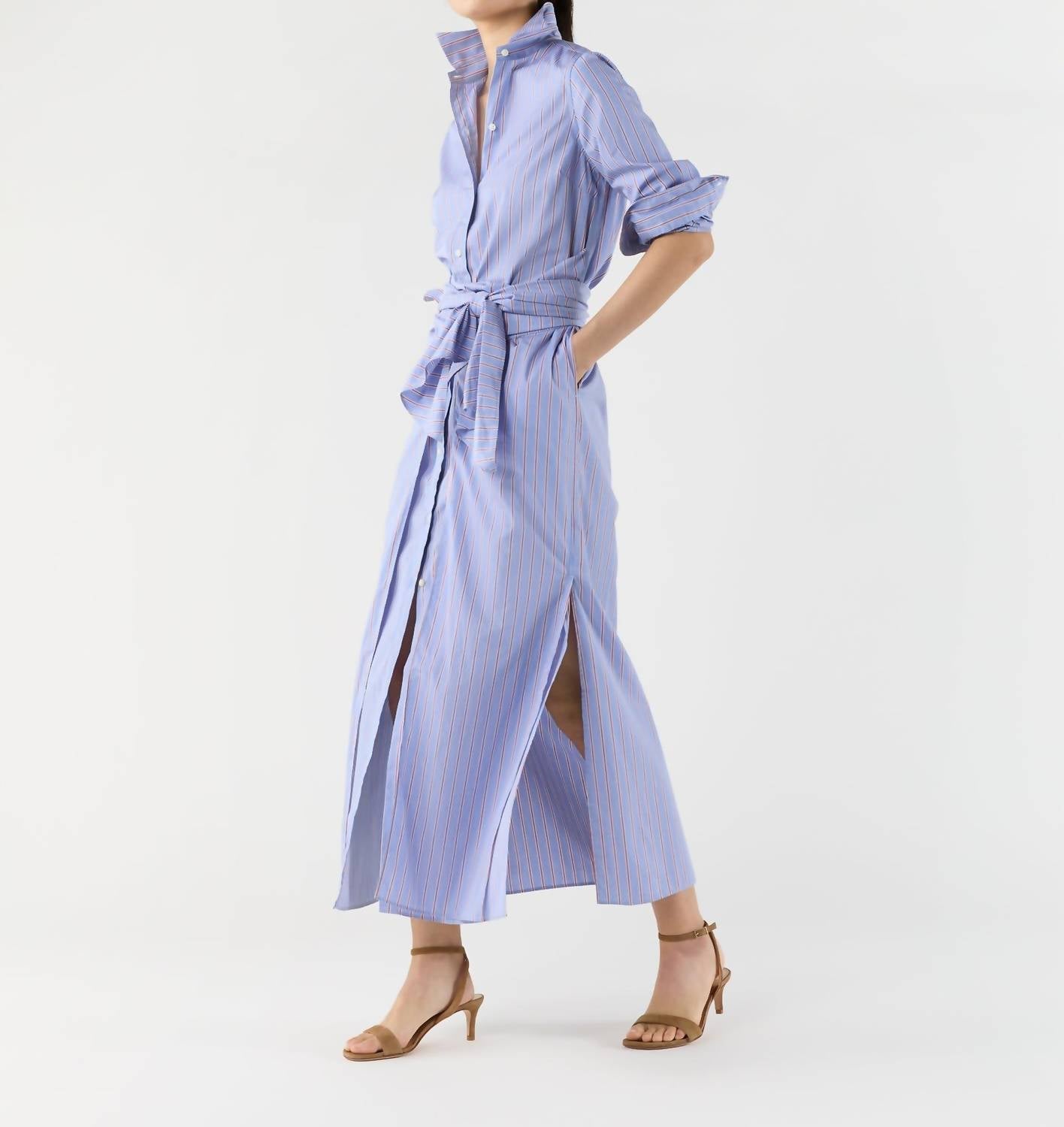 Ann Mashburn - Maxi Tie-waist Shirtdress