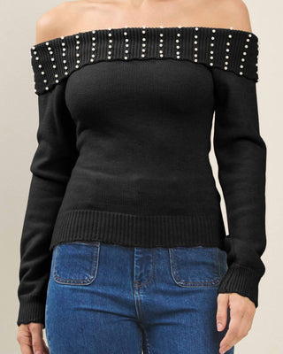 Able - Pearl Off The Shoulder Sweater