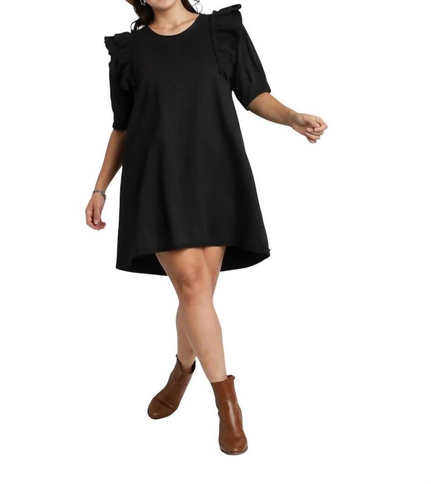 Umgee - Classic Sass Ruffle Dress - Plus Size