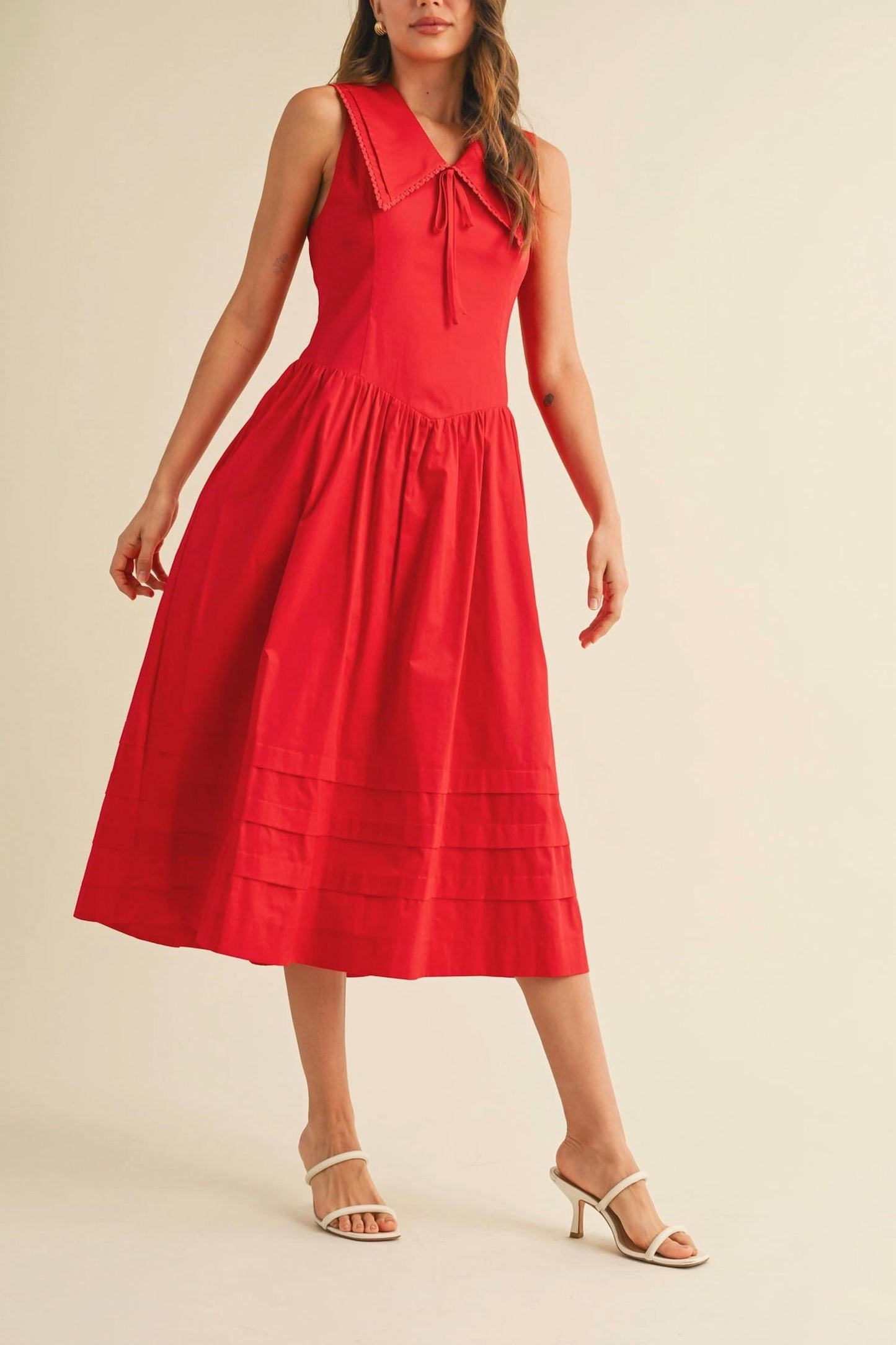 &Merci - American Honey Doll Collar Midi Dress
