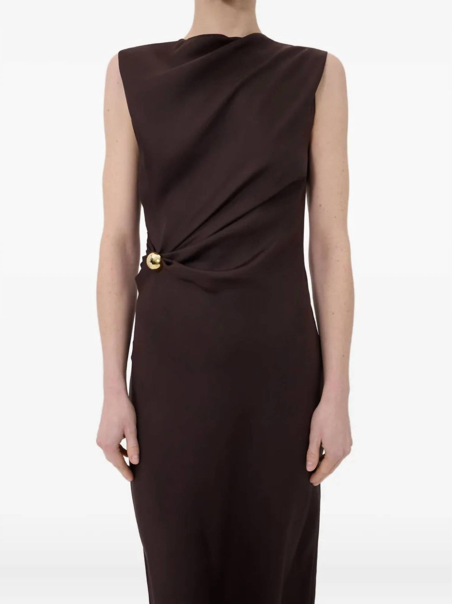 Loulou De Saison - Roan Draped Metal Ornament Dress