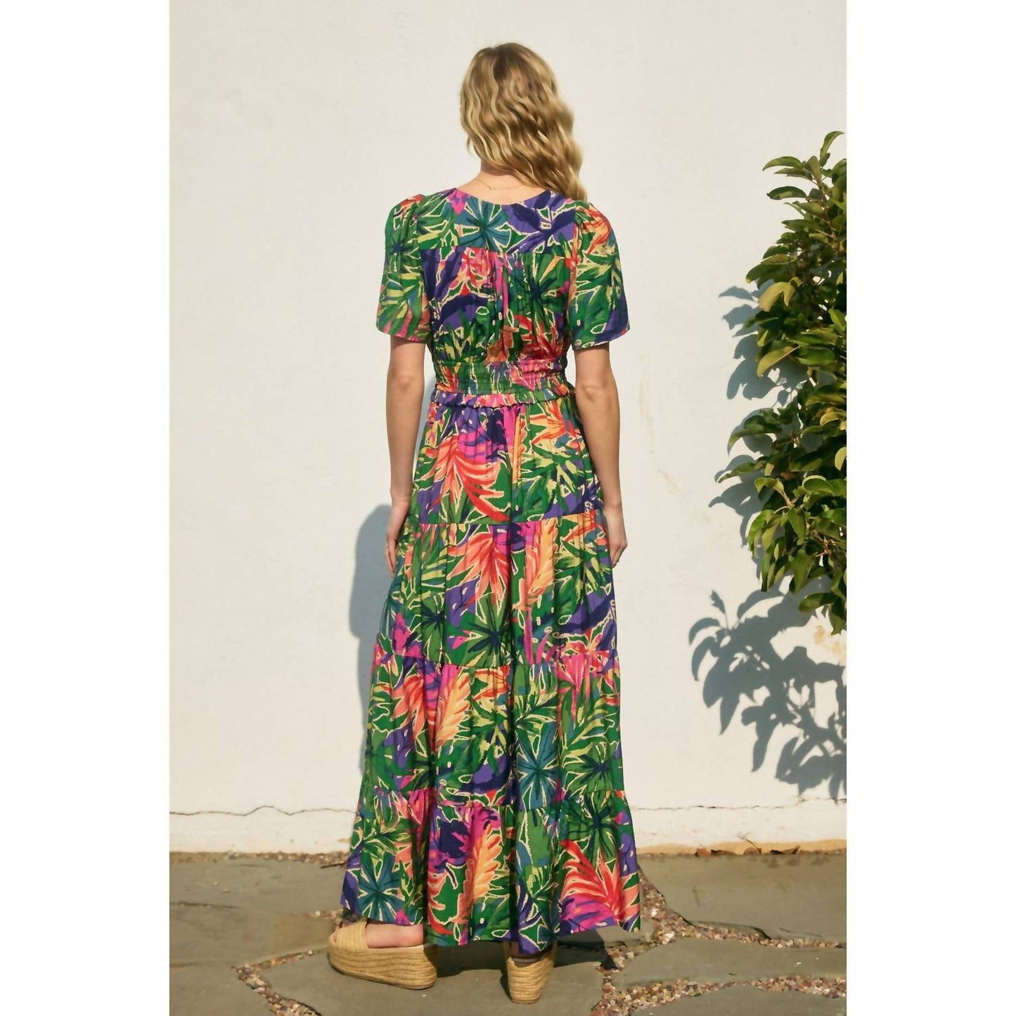 Dress Forum - Make Waves Plunging Tiered Maxi Dress