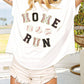 Bibi - Sequin Baseball Home Run Short Sleeve Top