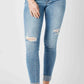 Judy Blue - Mid Rise Destroy & Cuff Skinny Jean