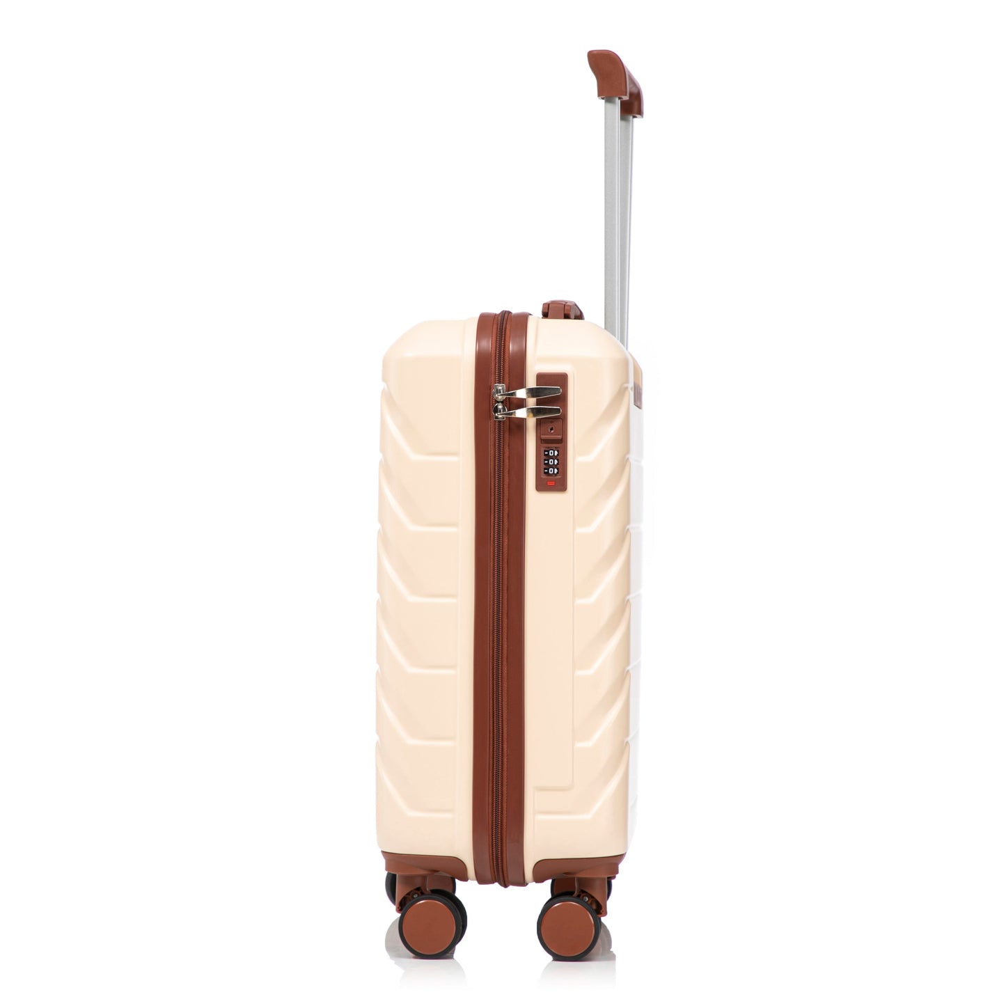 14'/20' 2-Piece ABS Spinner Wheel Luggage Set (Beige)