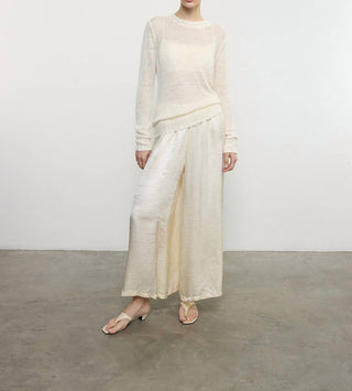 Enza Costa - TEXTURED SATIN PALAZZO PANT