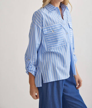 Entro - Blusa listrada com botões