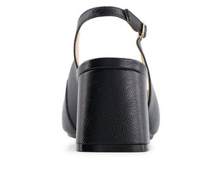 Andrea - Sapatos slingback femininos com bico quadrado