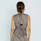 Brazeau Tricot - Cotton Silk Wrinkle Knotted Back Tank Top