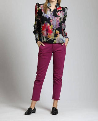 Apny - Painted Blooms Blouse