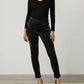 Joseph Ribkoff - Flocked Velvet Floral Print Jeans