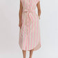 Entro - Striped Button Up Midi Dress