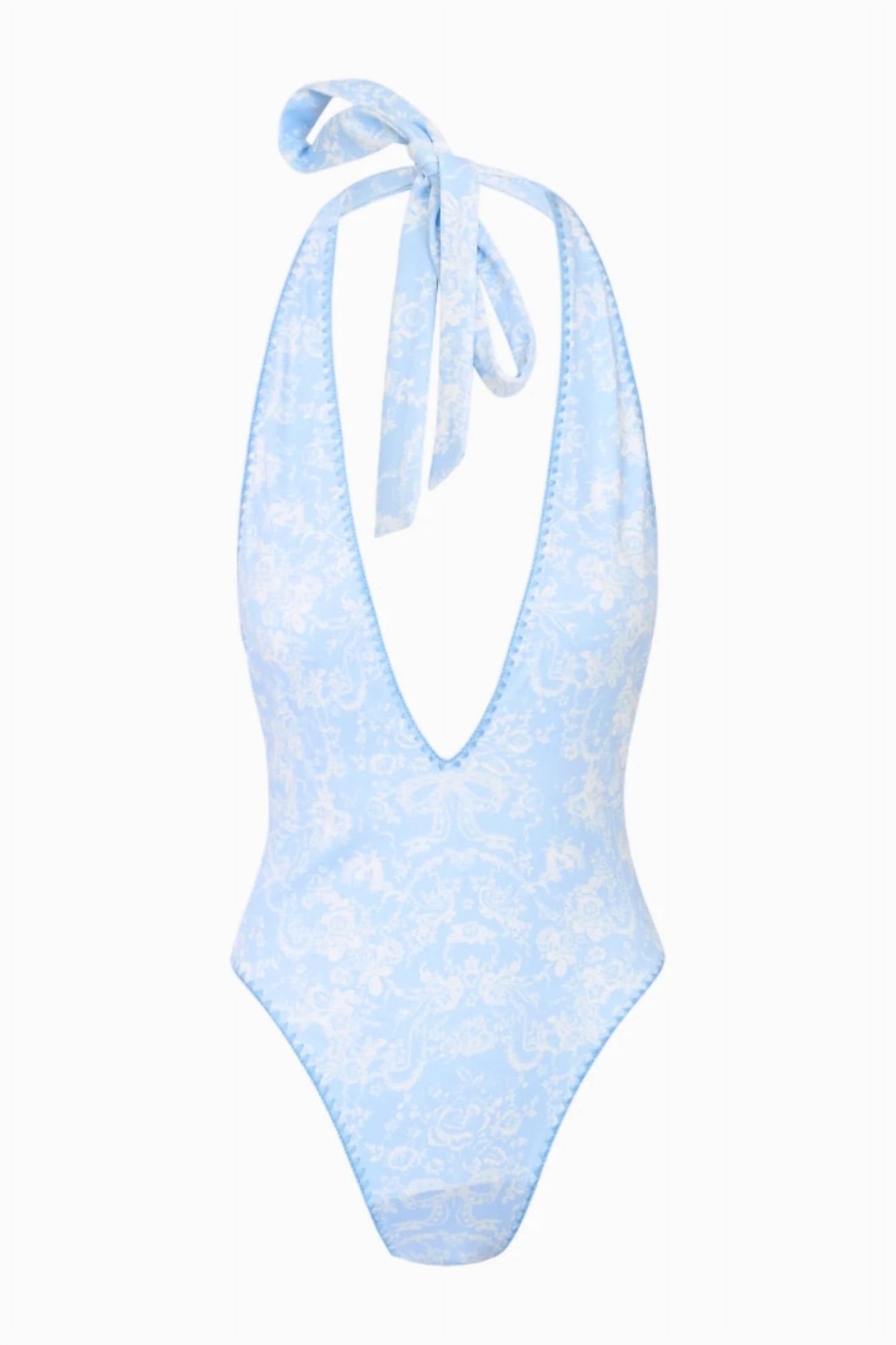 Loveshackfancy - Meegan Toile Print One Piece Swimsuit