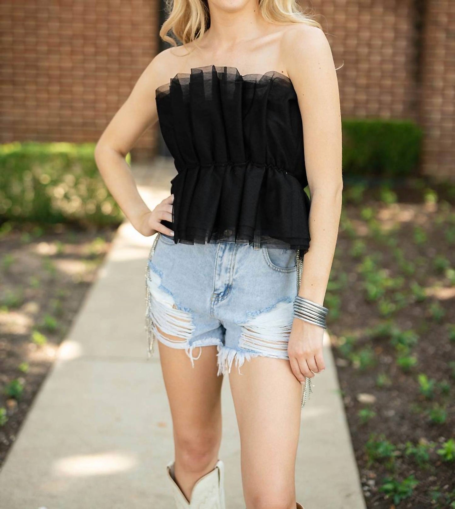 Buddylove - TOP SEM ALÇAS PLISSADO GISELLE