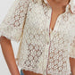 Free People - MANNIE LACE BUTTONDOWN