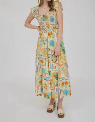 Blu Pepper - Vestido Patchwork Frutas