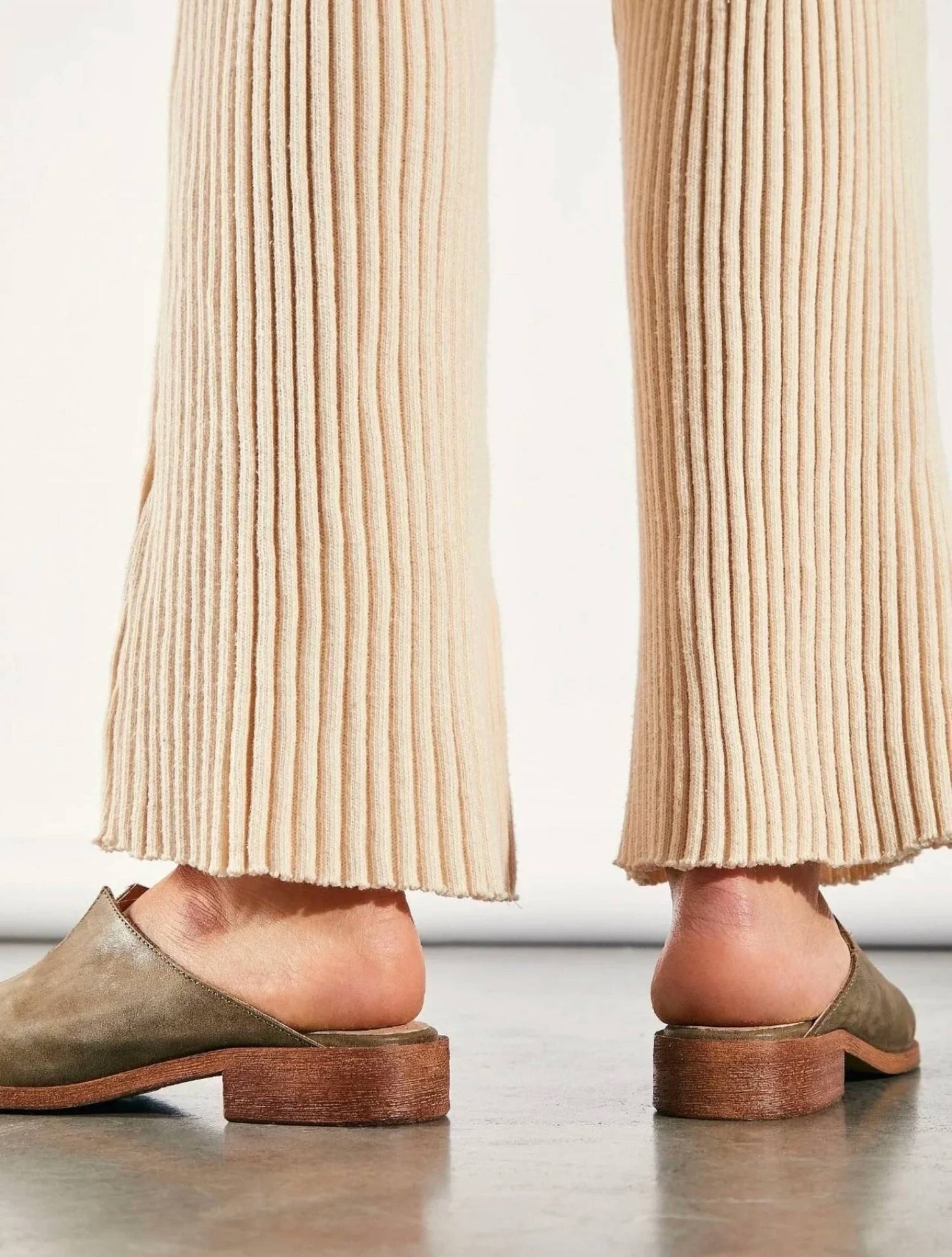 Free People - Women's Leather Harlow Split Seam Mule Shoe