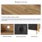 Black Carved Symmetrical Design Door And Wood Coloured Frame TV Stand