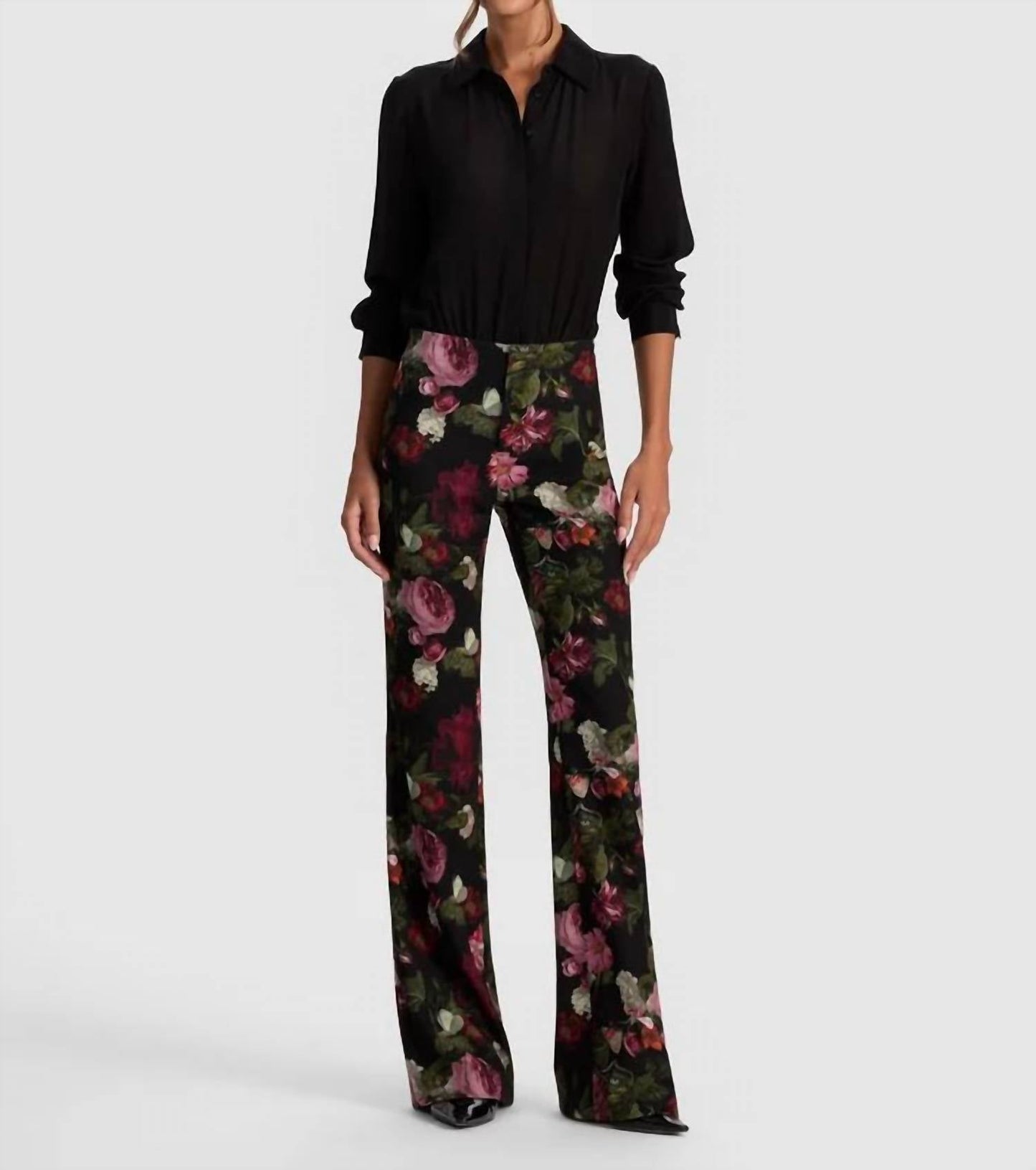 Alice + Olivia - Teeny Floral Boot Cut Pant