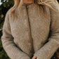 Mable - Fuzzy Boxy Crop Jacket