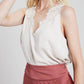 Wishlist - Satin Lace Trimmed Top