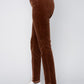 Charlie B - Corduroy Asymmetrical Hem Bootcut Leg Pants